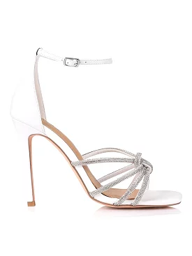 Evie White Leather Stiletto Heel