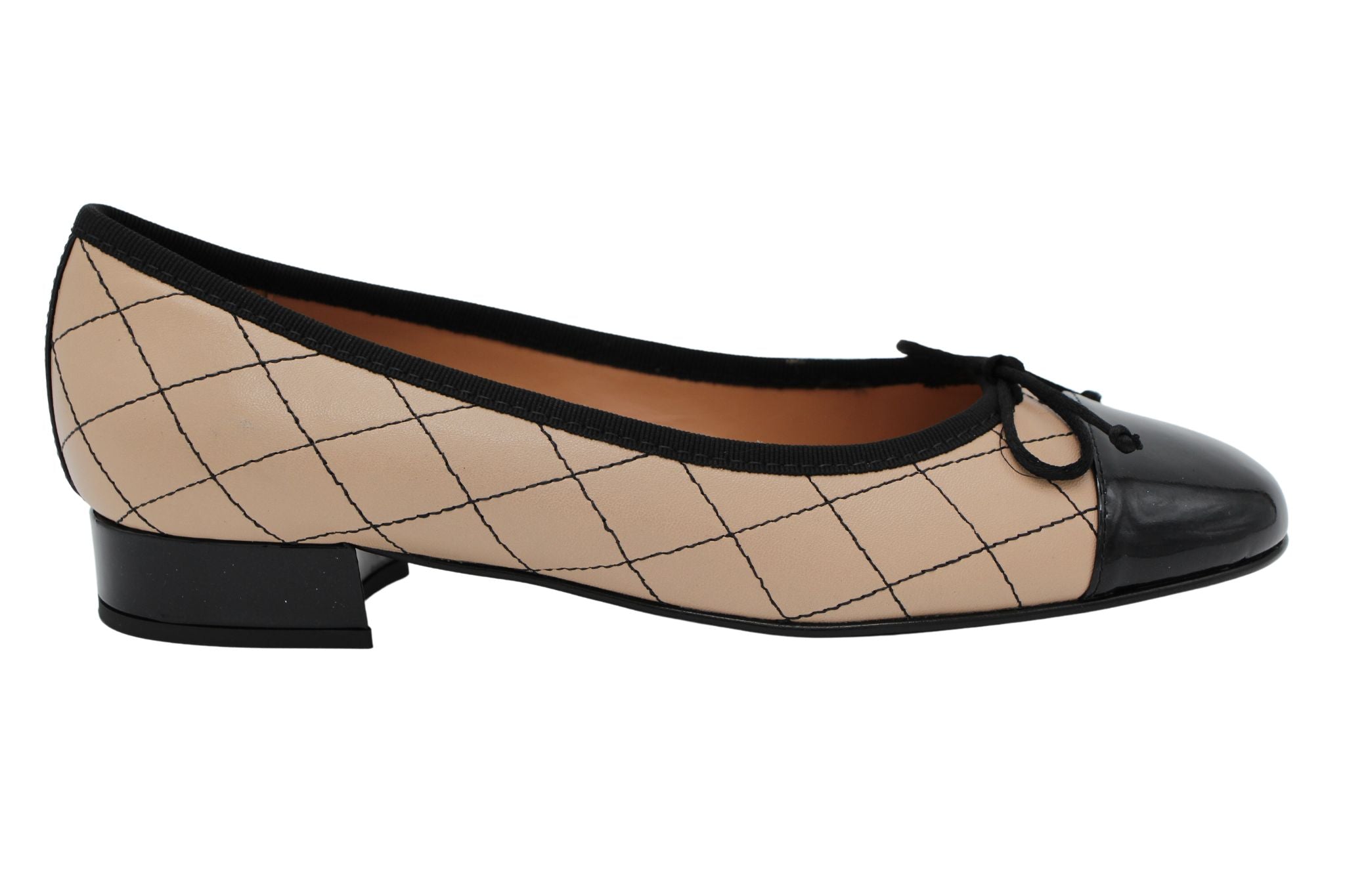 Fabucci Black and Camel Ballerina+website.