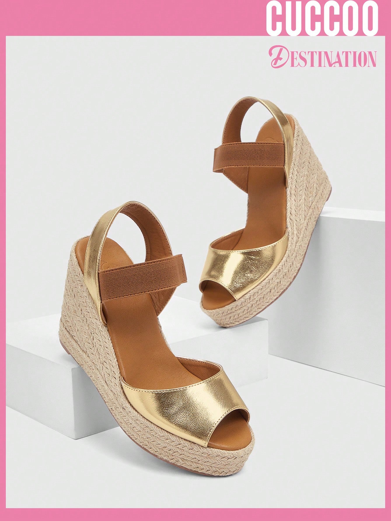 Fashionable Espadrille Wedge Sandals for Women's Spring and Summer Footwear