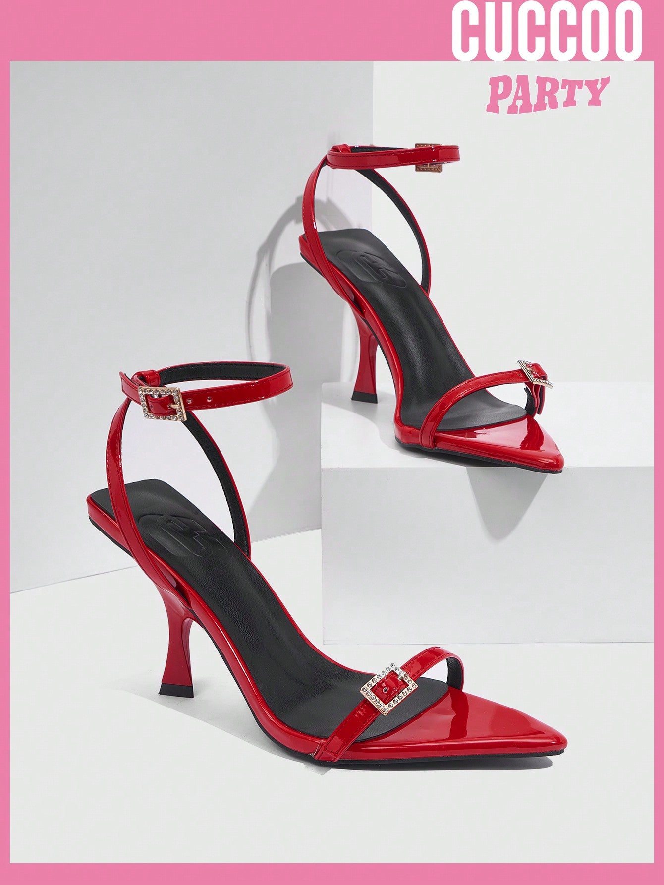 Fashionable Thin Straps Open Toe Sandals | Ankle Strap Block Heel | Spring/Summer