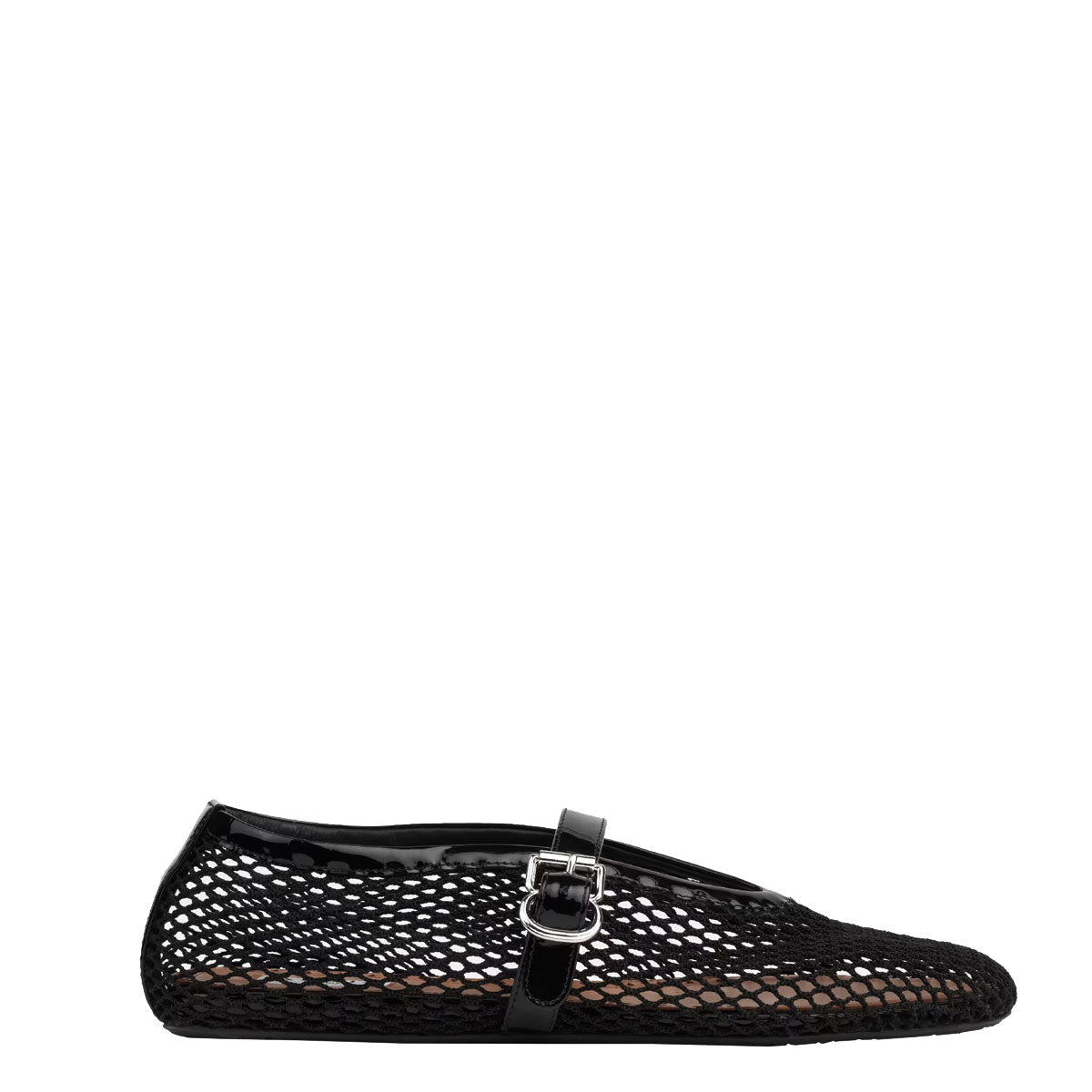 Fishnet Ballet Flats, Black -  Google SEO Friendly Result: Black Fishnet Ballet Flats