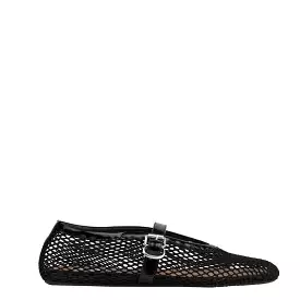 Fishnet Ballet Flats, Black -  Google SEO Friendly Result: Black Fishnet Ballet Flats