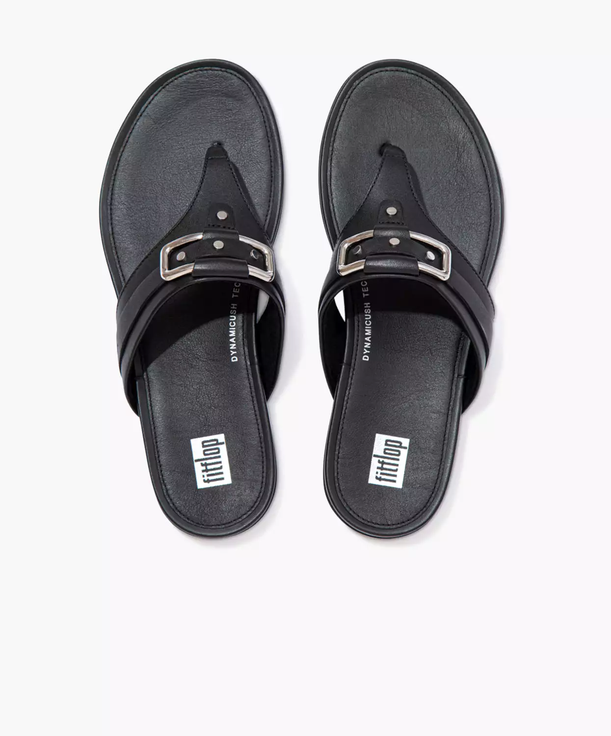 FitFlop Black Leather Sandals