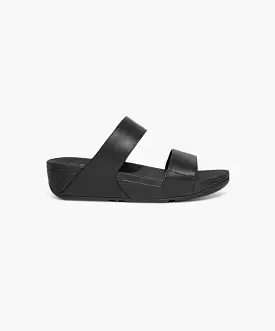 FitFlop Black Leather Slides