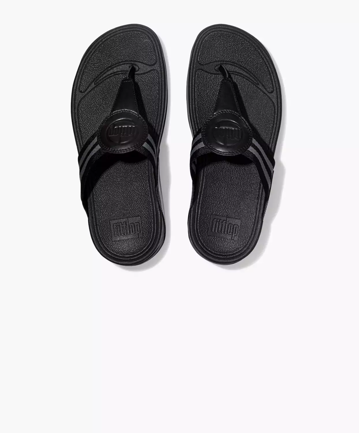 FitFlop Black Toe Post Sandals