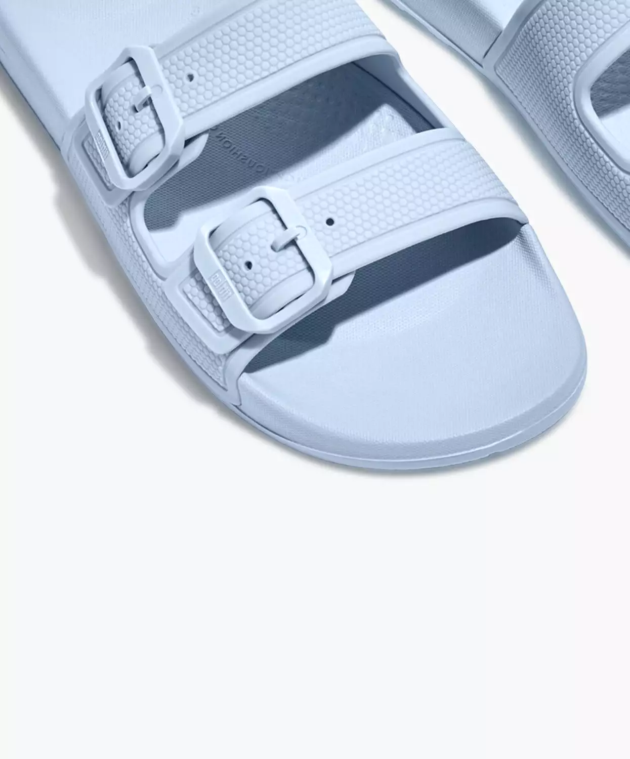 FitFlop Blue Slides with Two Bar Buckle