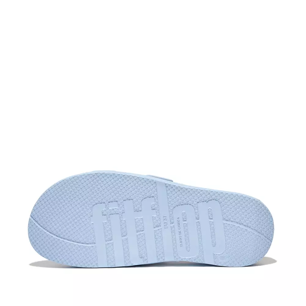 FitFlop Blue Slides with Two Bar Buckle