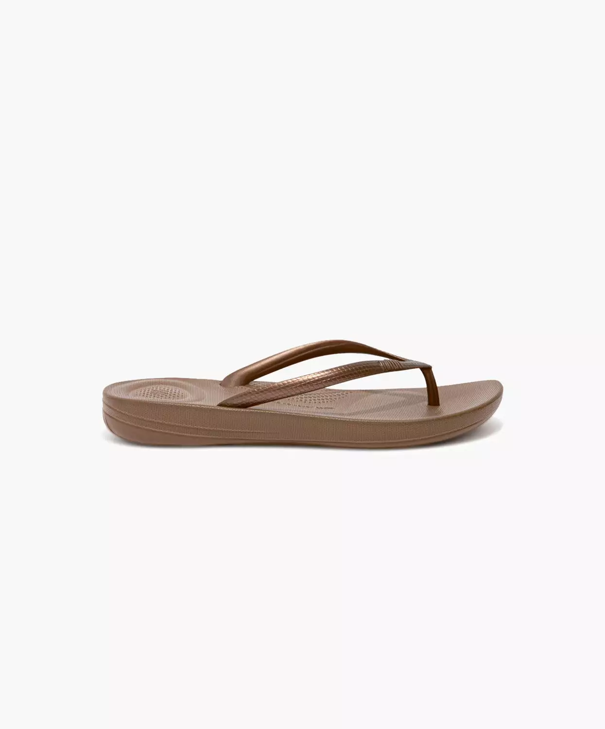 FitFlop Bronze Ergonomic Thongs.