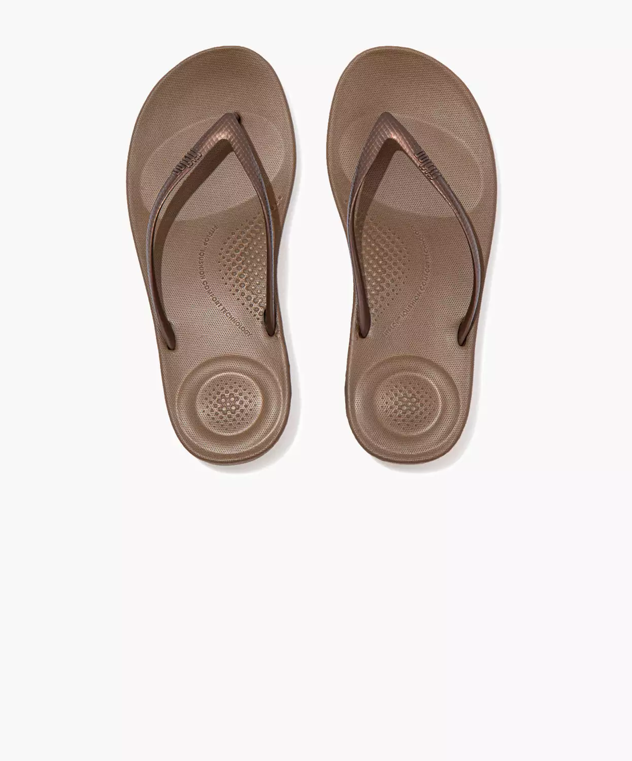 FitFlop Bronze Ergonomic Thongs.