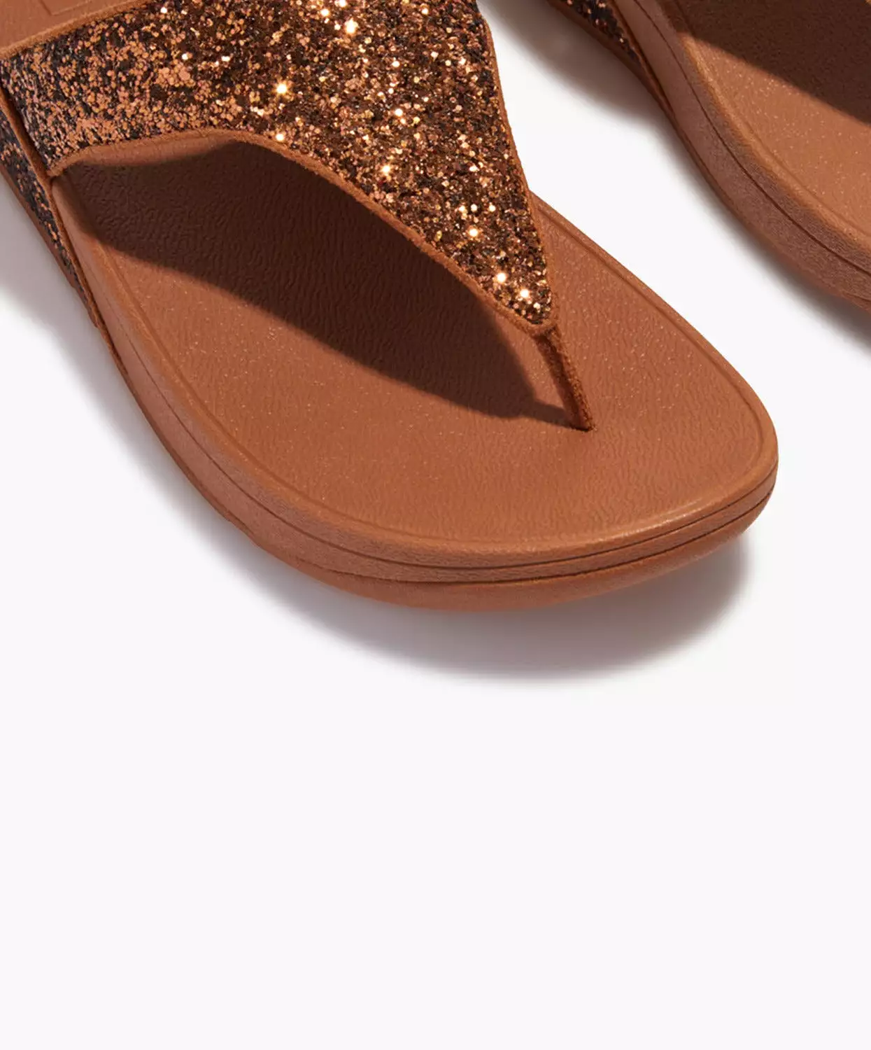 FitFlop Brown Glitter Toe Post Sandals