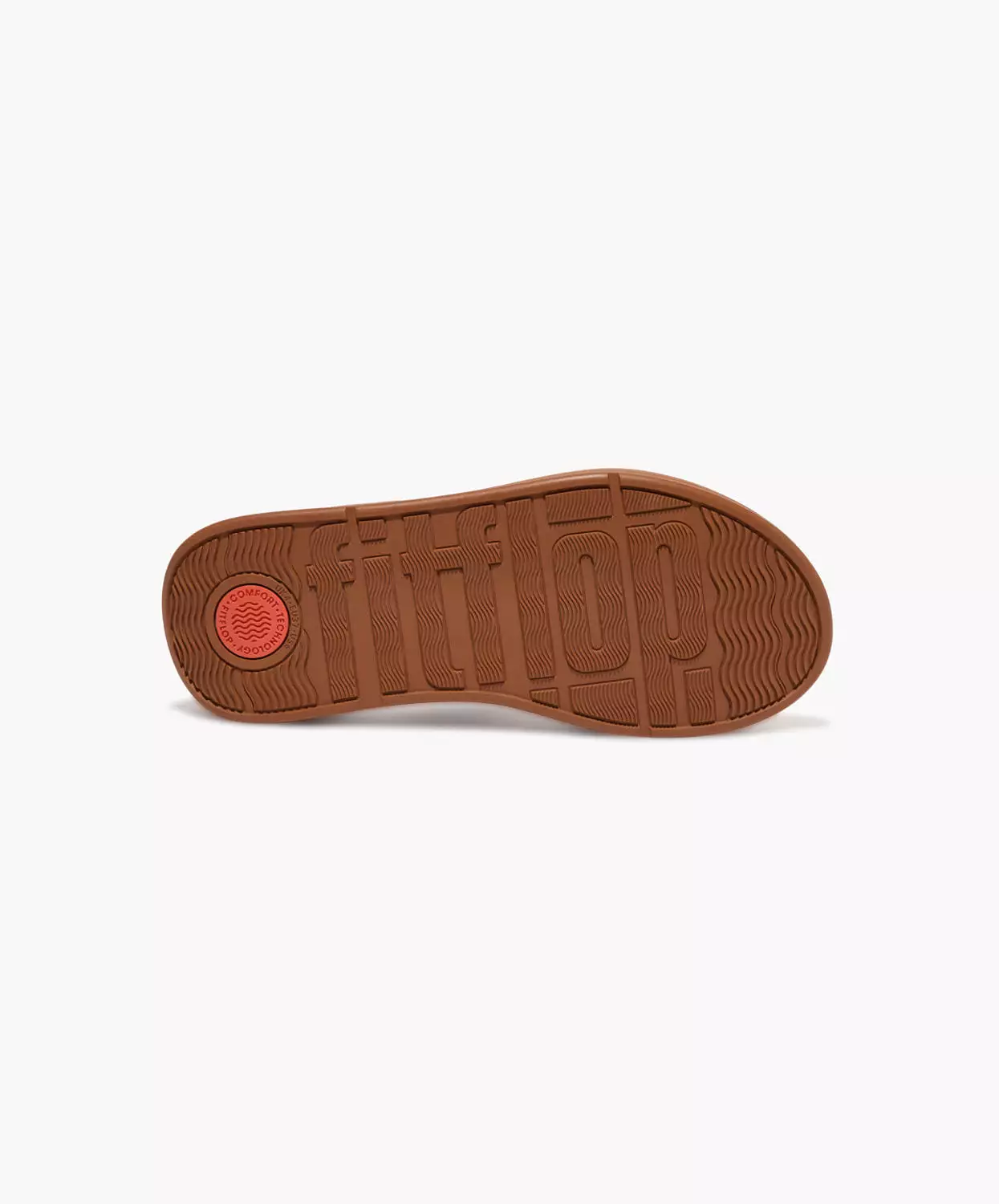 FitFlop Brown Leather Flatform Toe Post