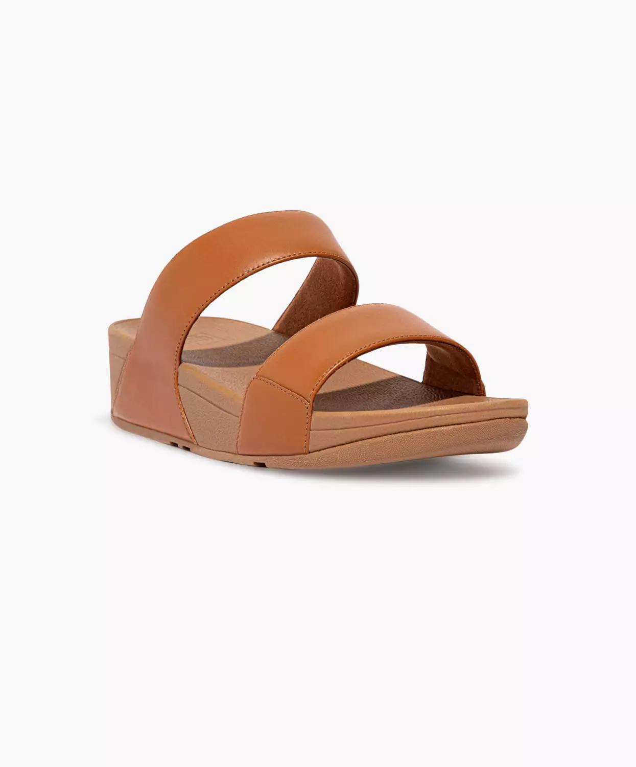 FitFlop Brown Leather Slides.