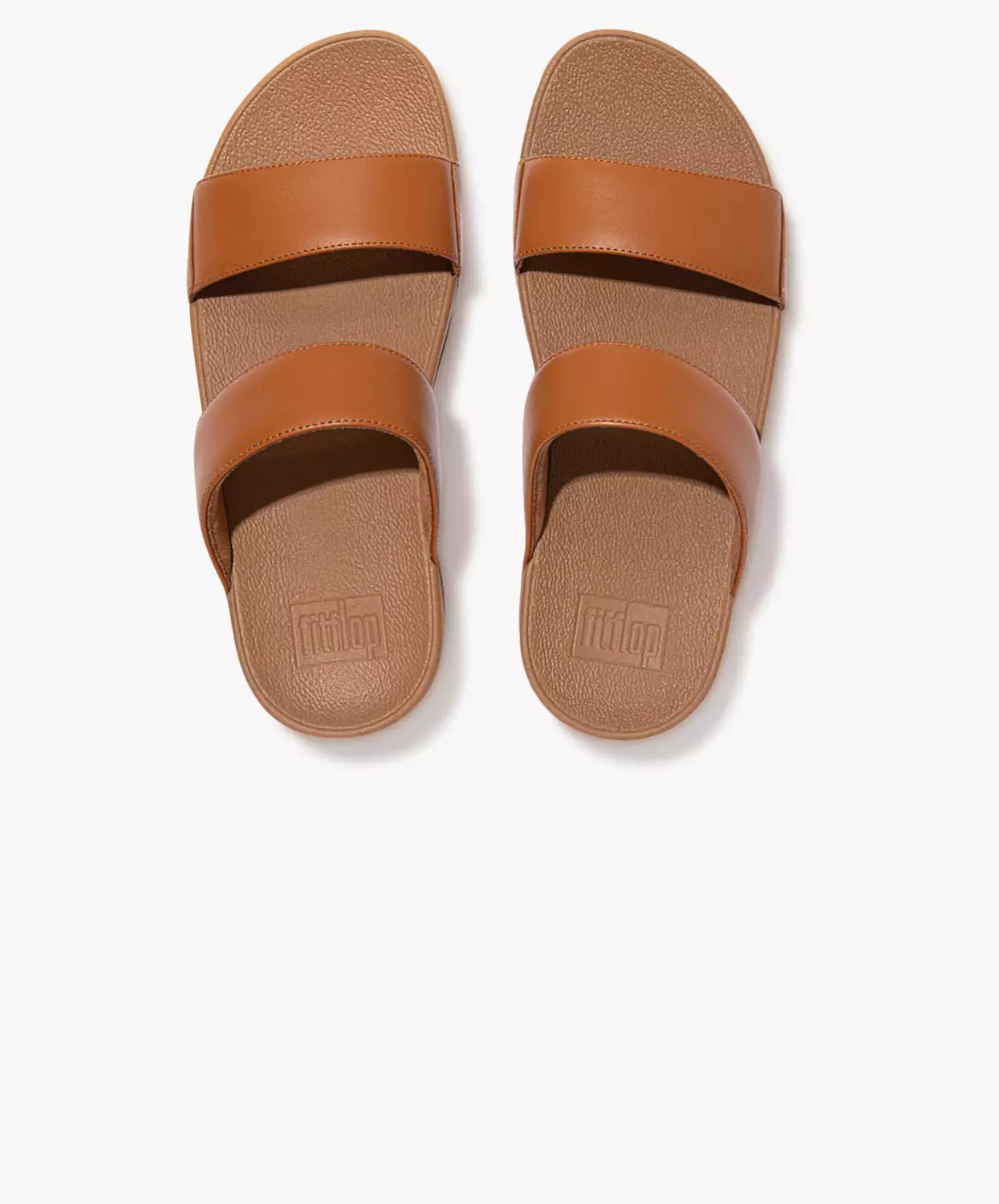 FitFlop Brown Leather Slides.