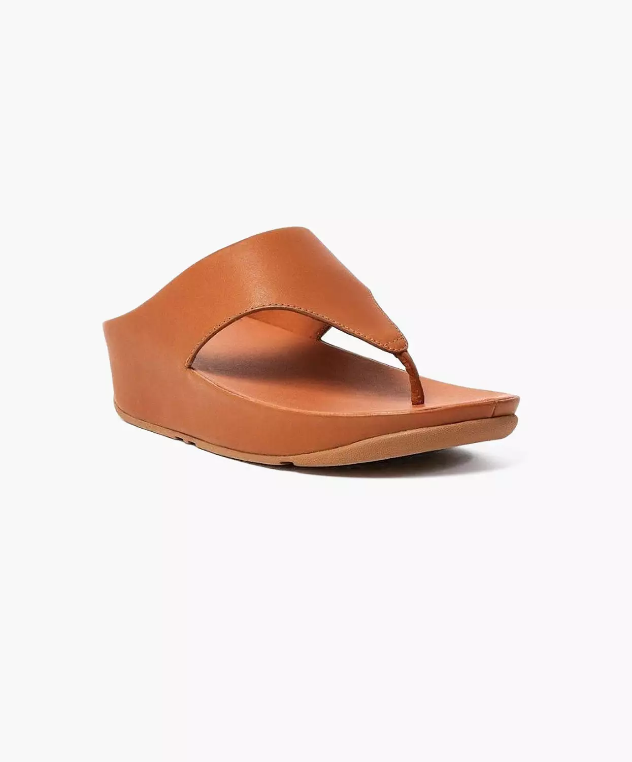 FitFlop Brown Leather Toe Post Sandals