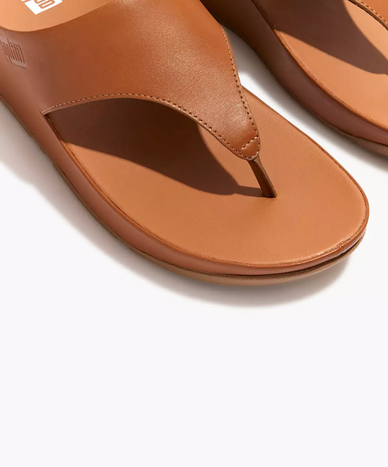 FitFlop Brown Leather Toe Post Sandals