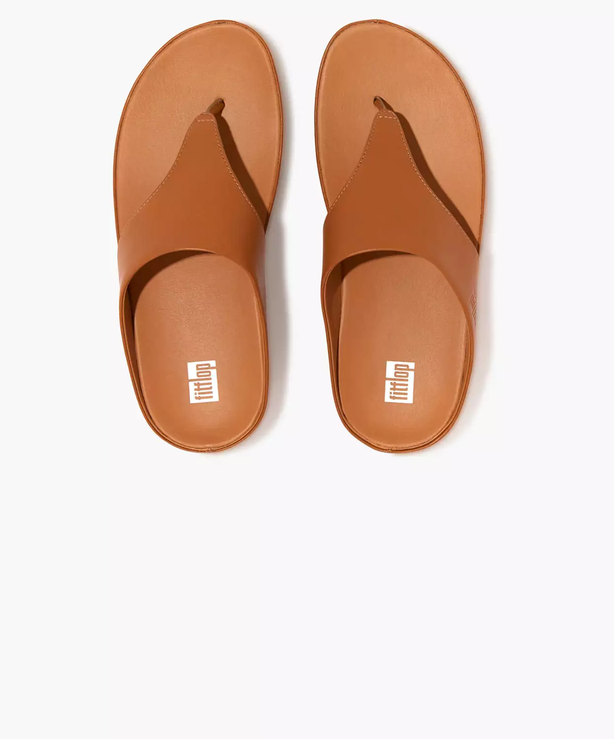 FitFlop Brown Leather Toe Post Sandals