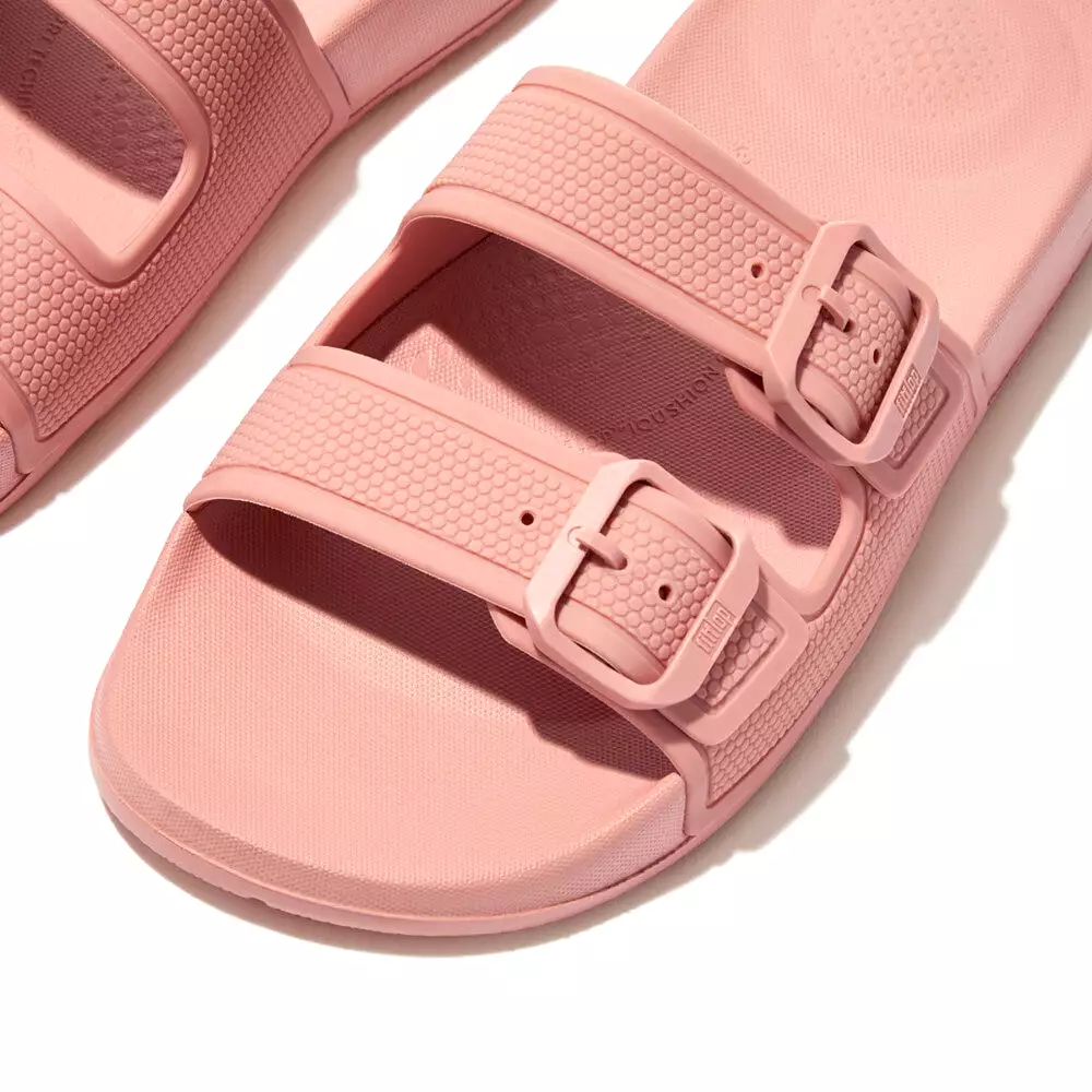 FitFlop Coral iQushion Two Bar Buckle Slides for Women