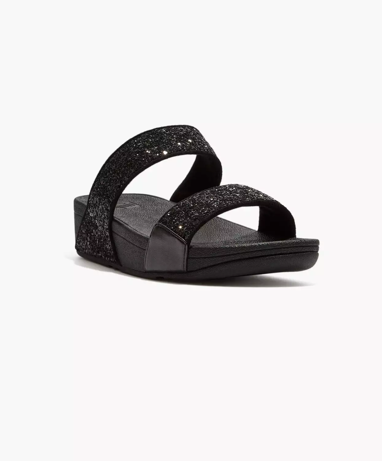 FitFlop Glitter Slides Black