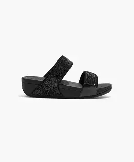 FitFlop Glitter Slides Black