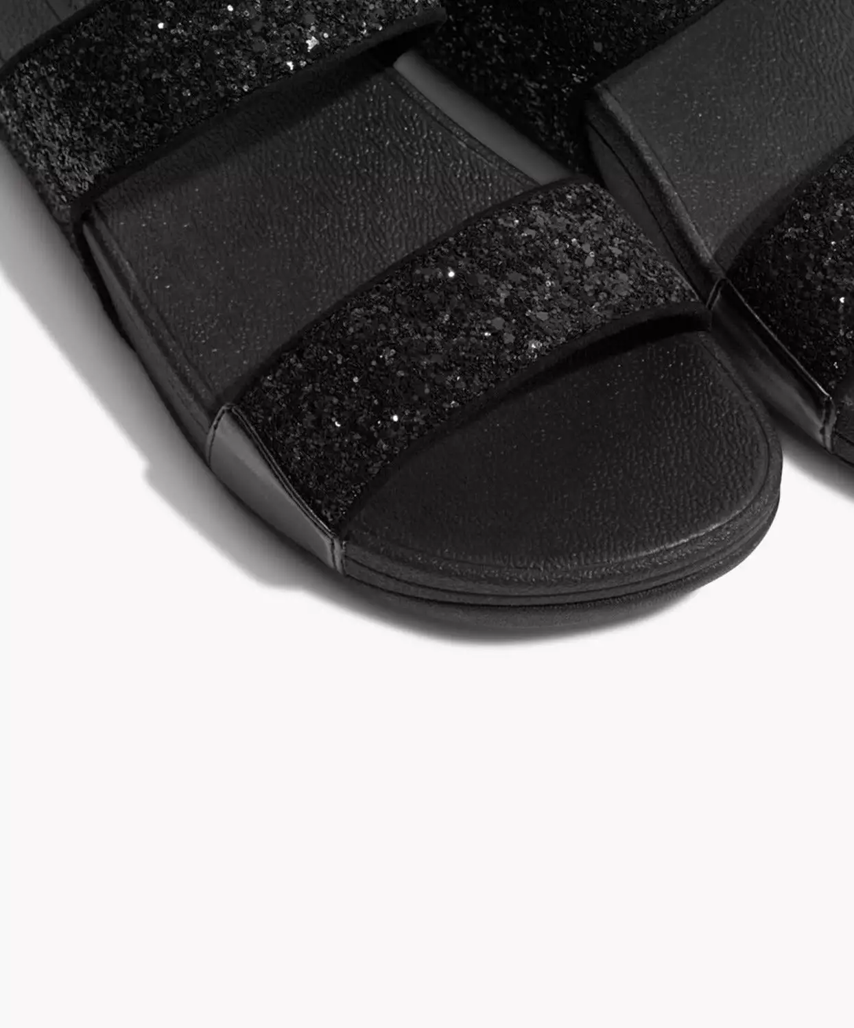 FitFlop Glitter Slides Black