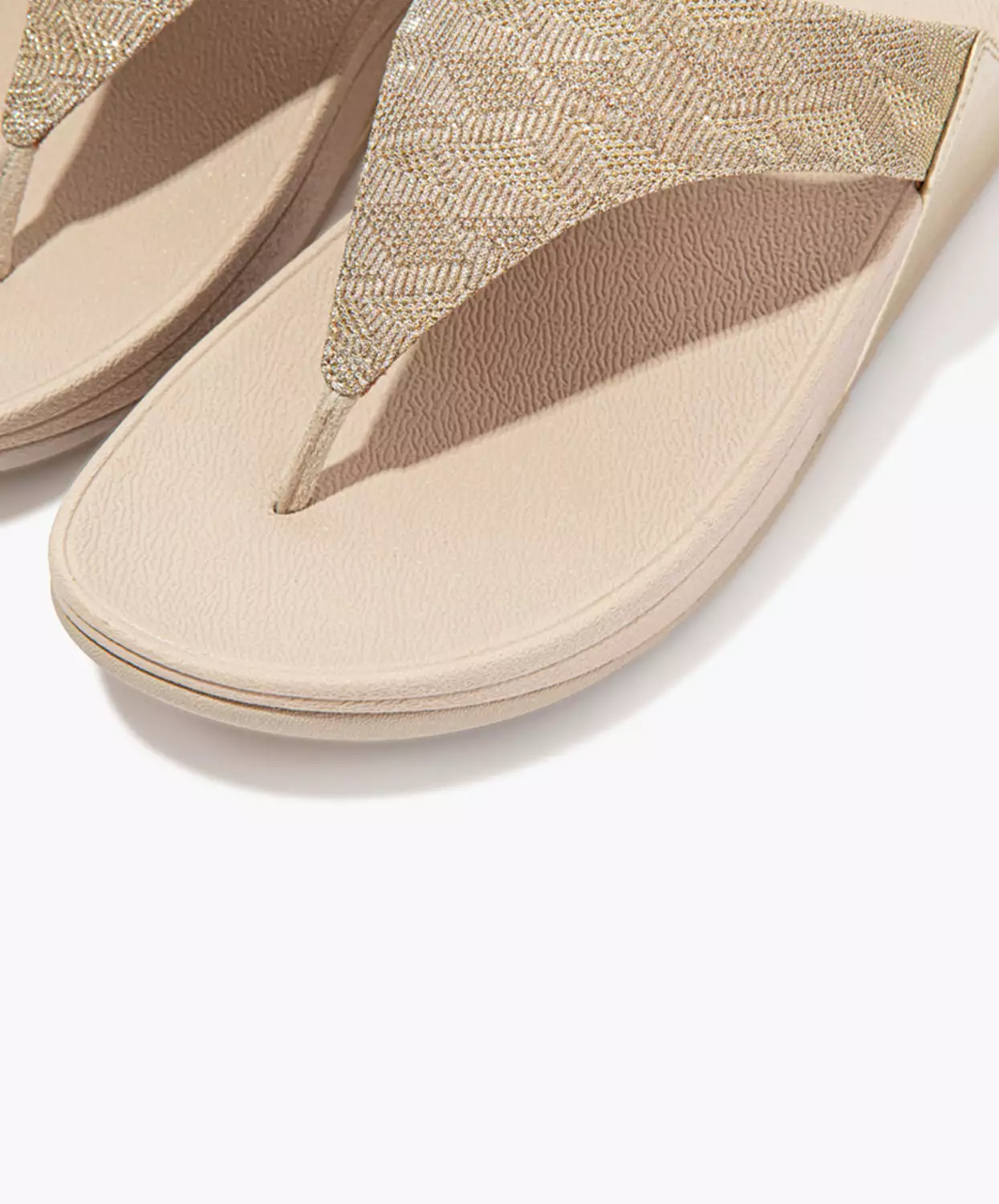 FitFlop Gold Glitz Toe Post Sandals Lulu