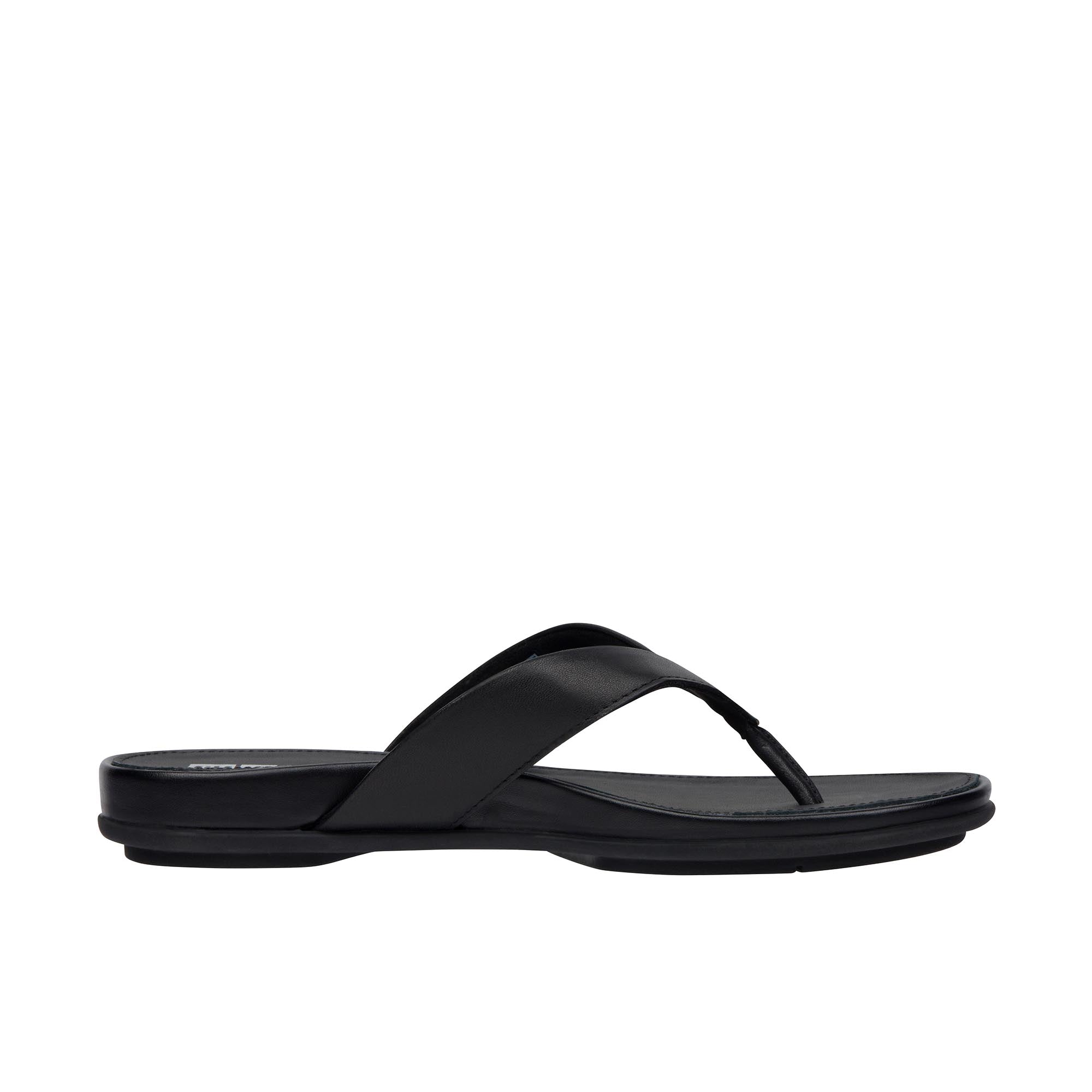 FitFlop Gracie Leather Flip-Flops Black for Women