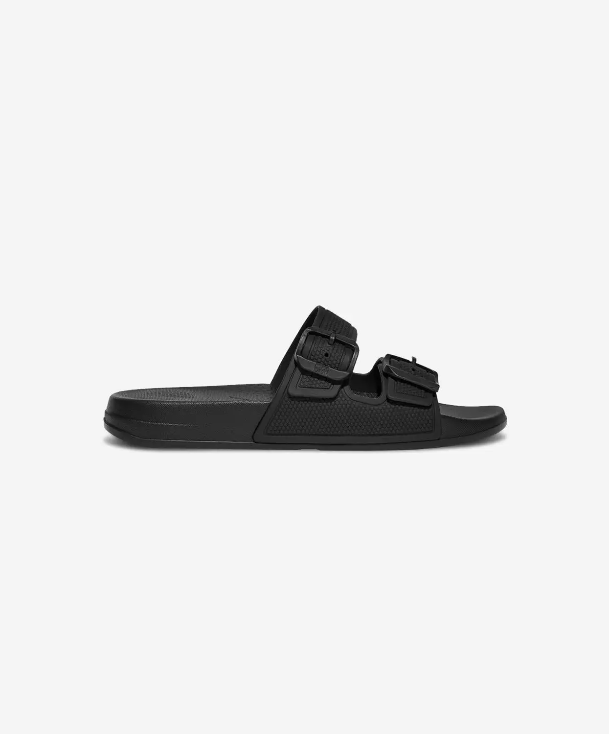 FitFlop iQushion Buckle Slides All Black