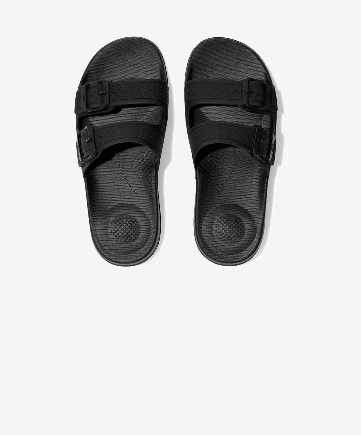 FitFlop iQushion Buckle Slides All Black