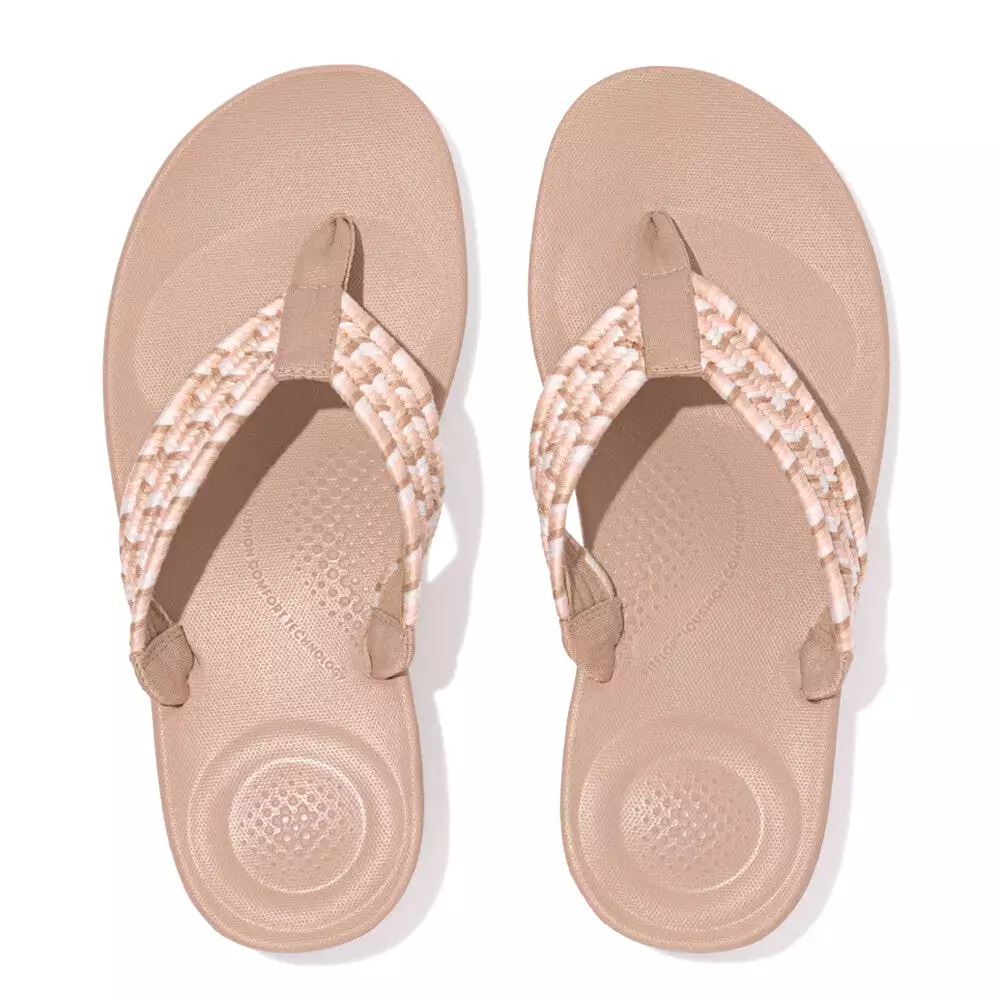 FitFlop iQushion Ergonomic Flip-Flops Beige