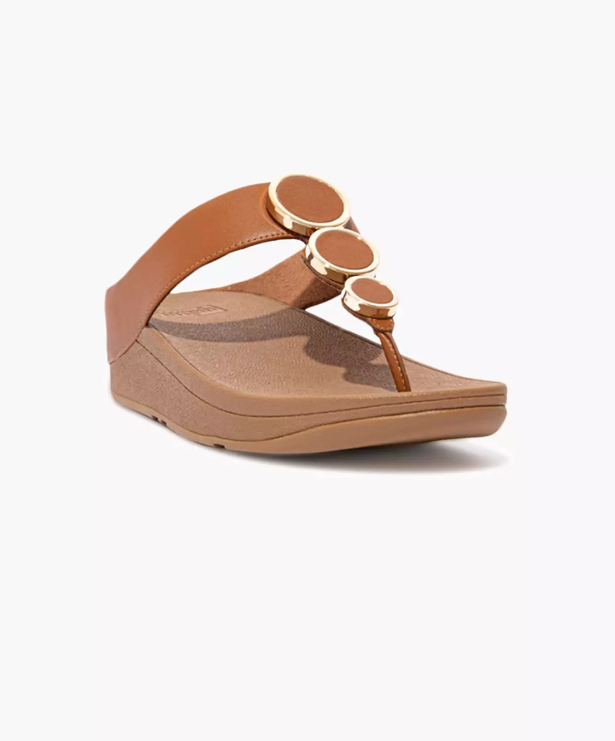 FitFlop Leather Brown Toe Post Sandals