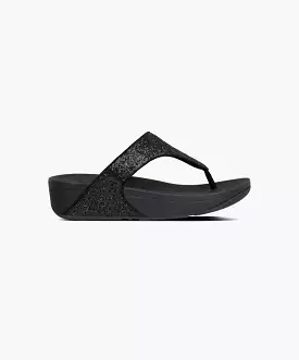 FitFlop Lulu Black Glitter Sandals