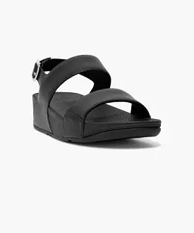 FitFlop Lulu Black Leather Back-Strap Sandals