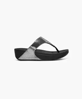 FitFlop Lulu Black Toe-Post Sandals