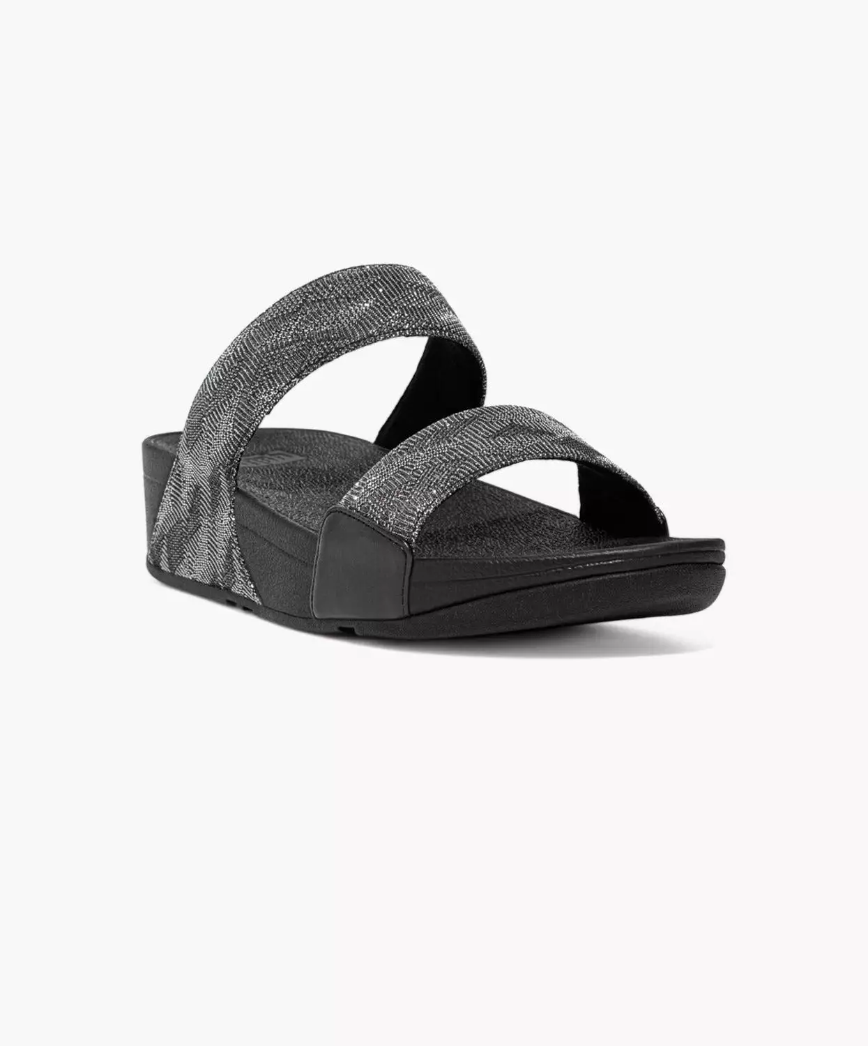 FitFlop Lulu Glitz Slides Black - Buy Now