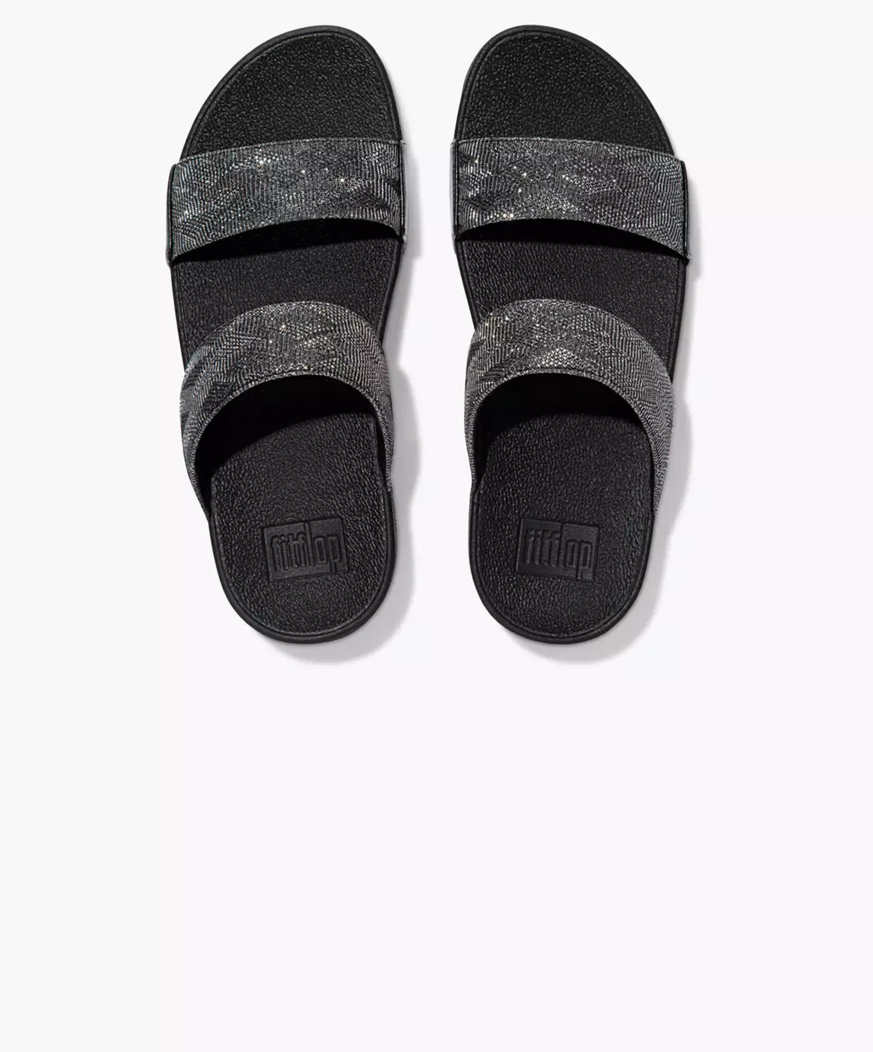 FitFlop Lulu Glitz Slides Black - Buy Now