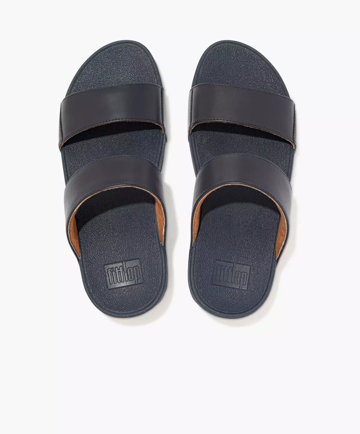 FitFlop Lulu Leather Slide Navy - Buy Now!