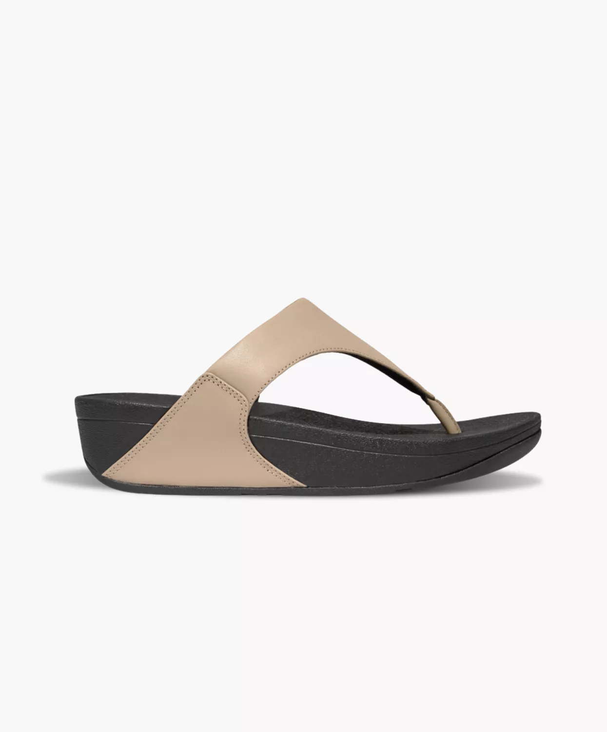 Fitflop Lulu Leather Toe Post Latte Beige - Buy Online Now