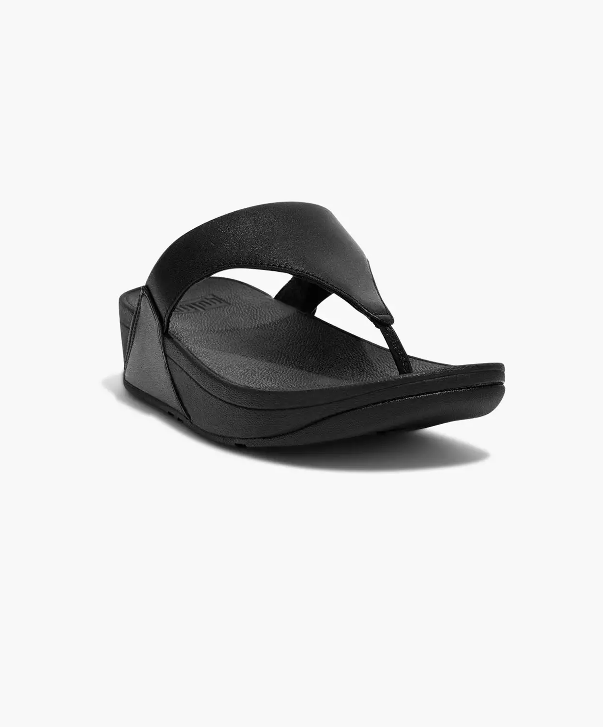 FitFlop Lulu Leather Toe Post Sandals - Black