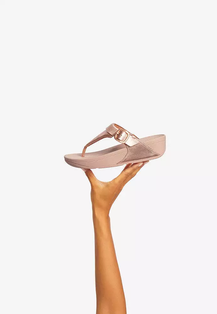 Fitflop Lulu Rose Gold Toe Post Sandals