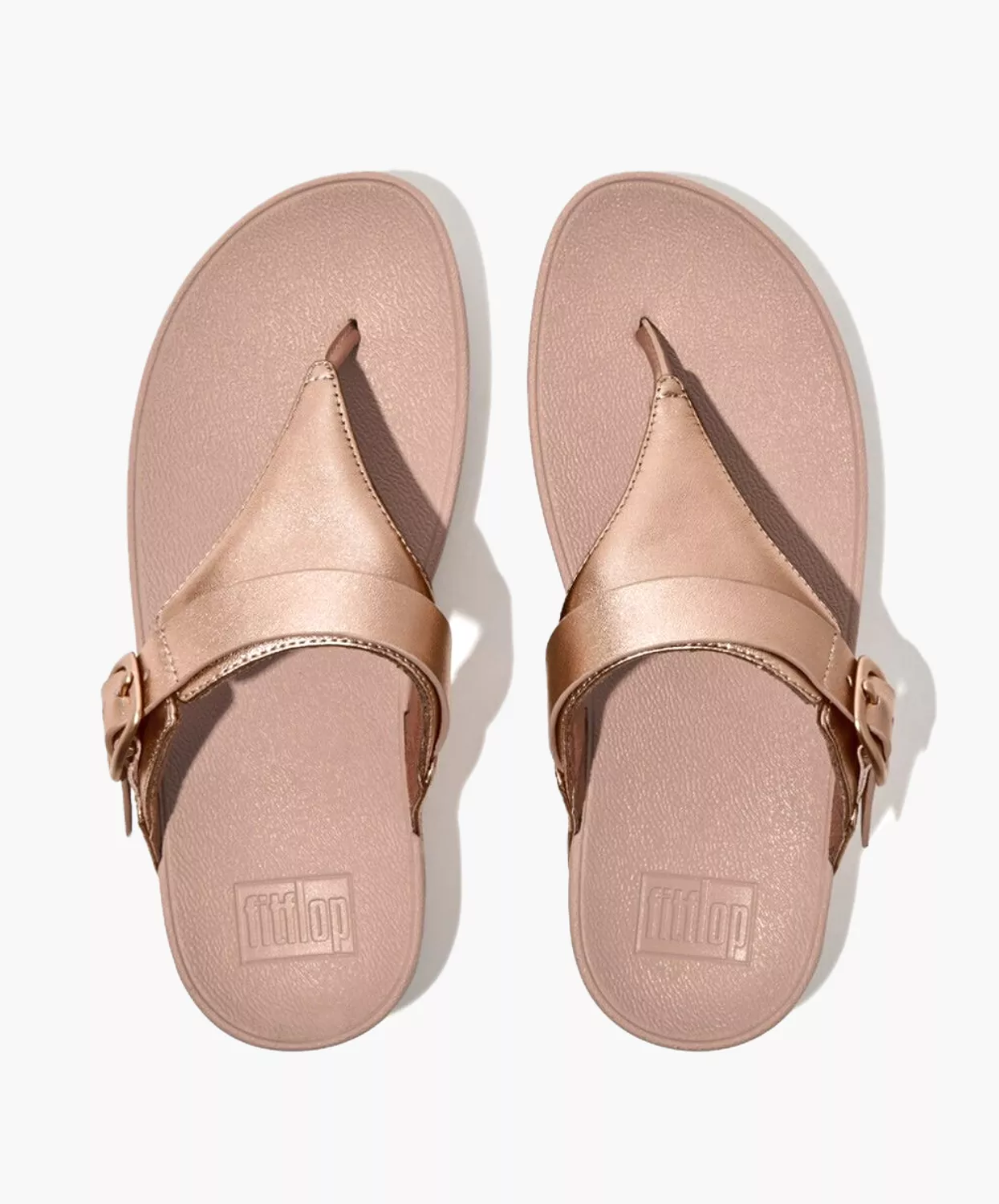 Fitflop Lulu Rose Gold Toe Post Sandals