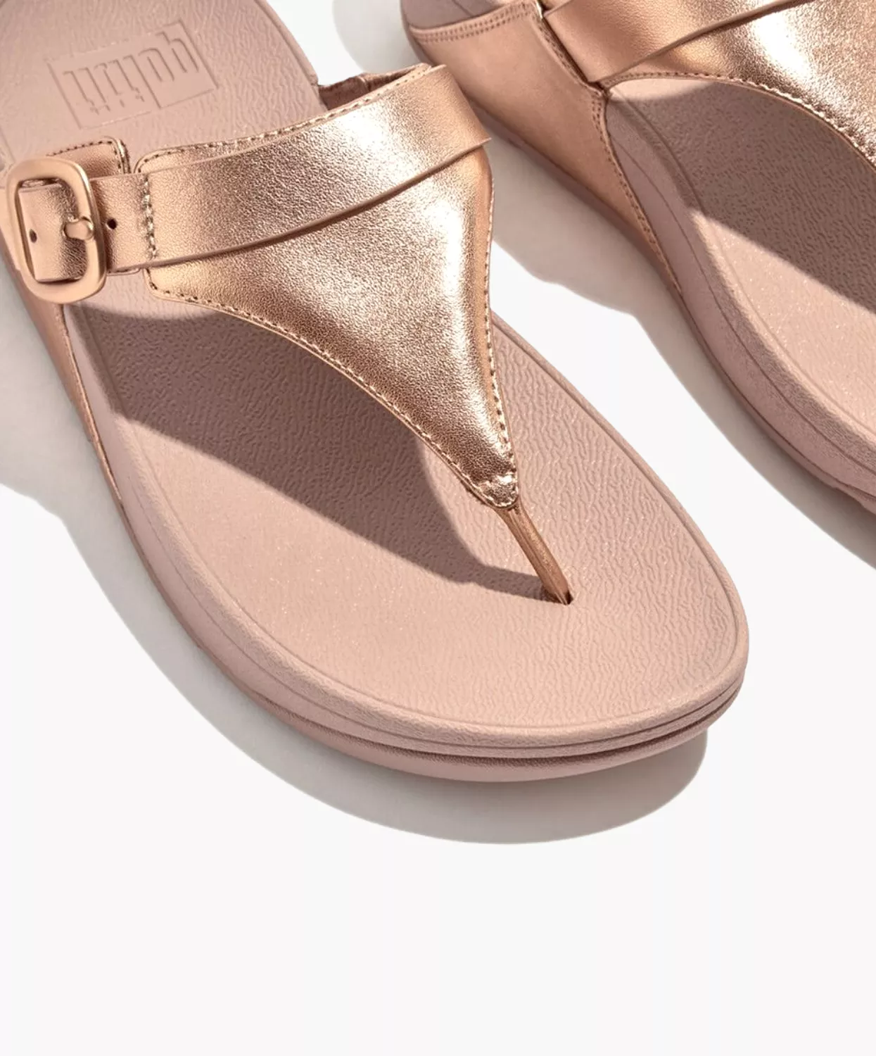 Fitflop Lulu Rose Gold Toe Post Sandals