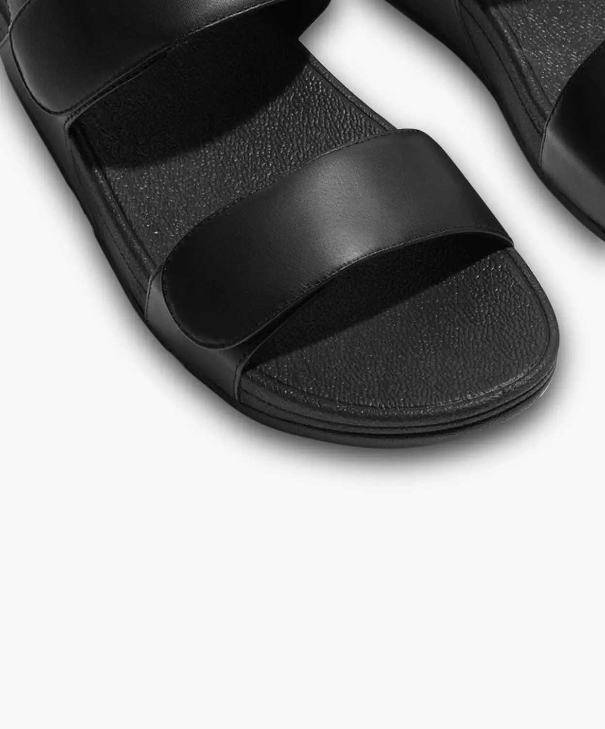 FitFlop Lulu Velcro Leather Black Back-Strap Sandal