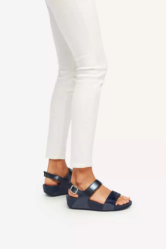 FitFlop Navy Crystal Back-Strap Sandals