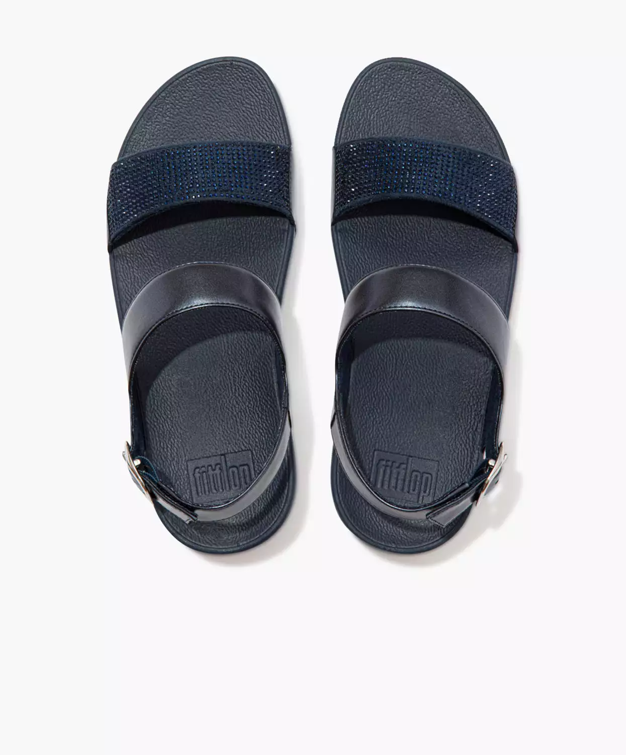 FitFlop Navy Crystal Back-Strap Sandals