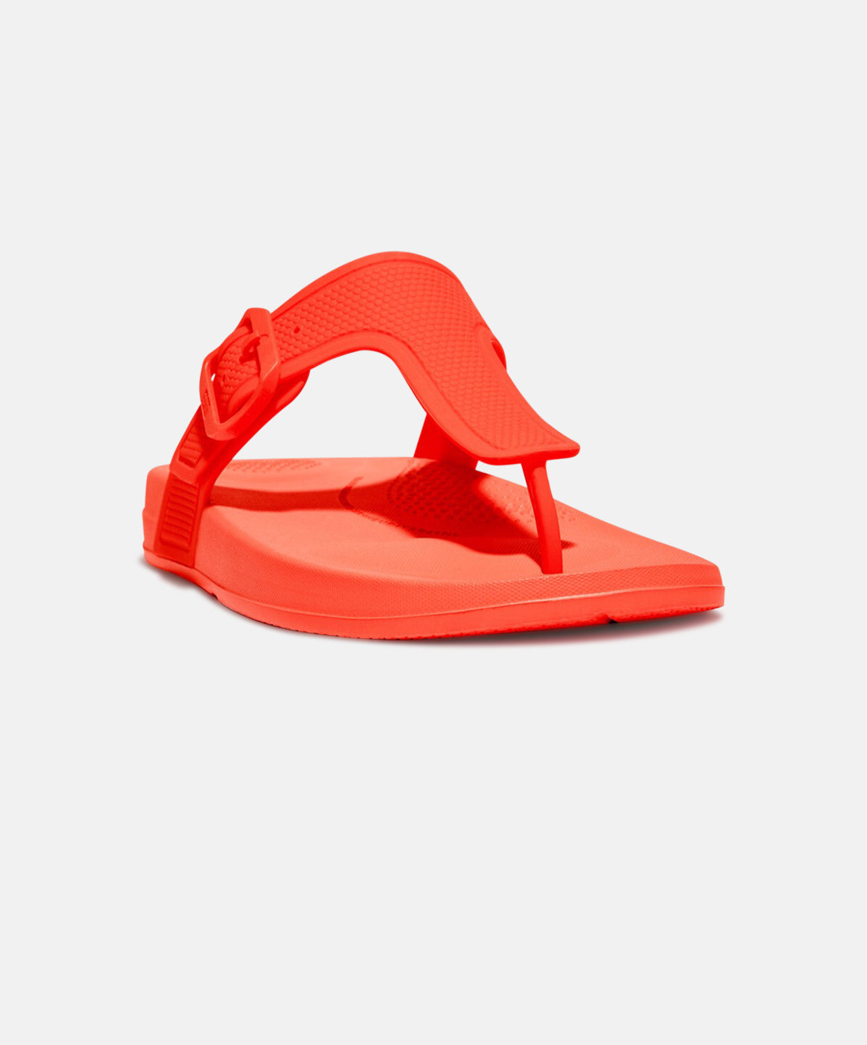 FitFlop Neon Orange Flip-Flops with Adjustable Buckle - Iqushion Collection