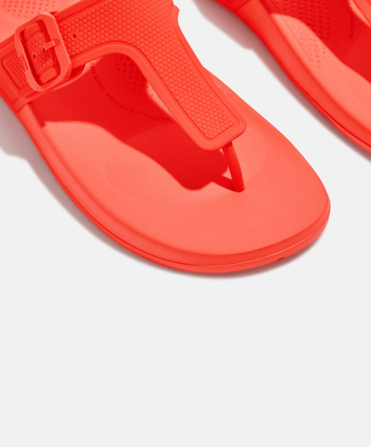 FitFlop Neon Orange Flip-Flops with Adjustable Buckle - Iqushion Collection