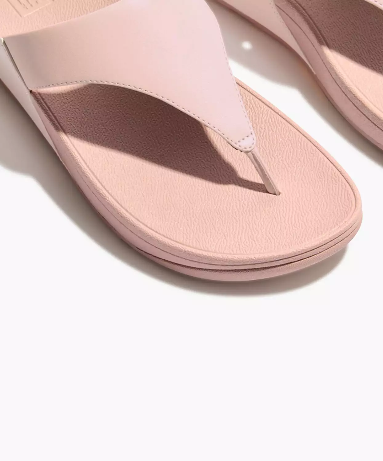 FitFlop Pink Leather Toe Post Sandals