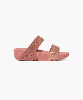 FitFlop Pink Lulu Glitz Slides