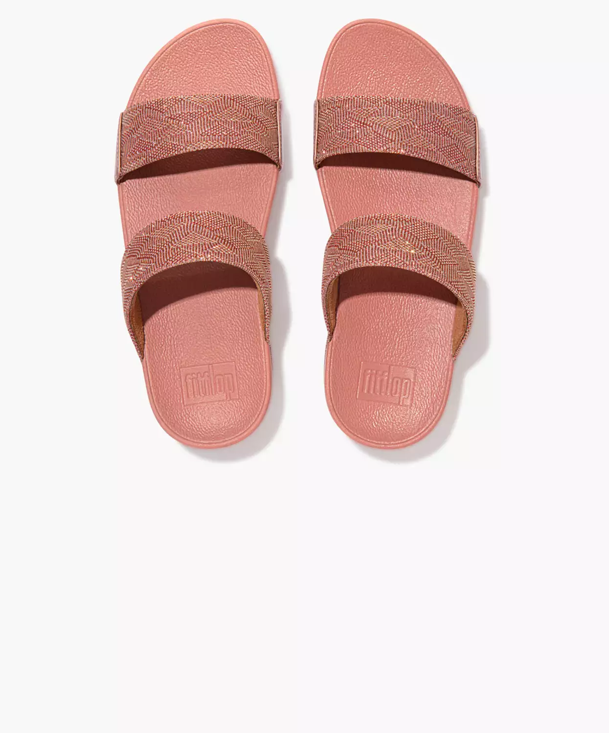 FitFlop Pink Lulu Glitz Slides