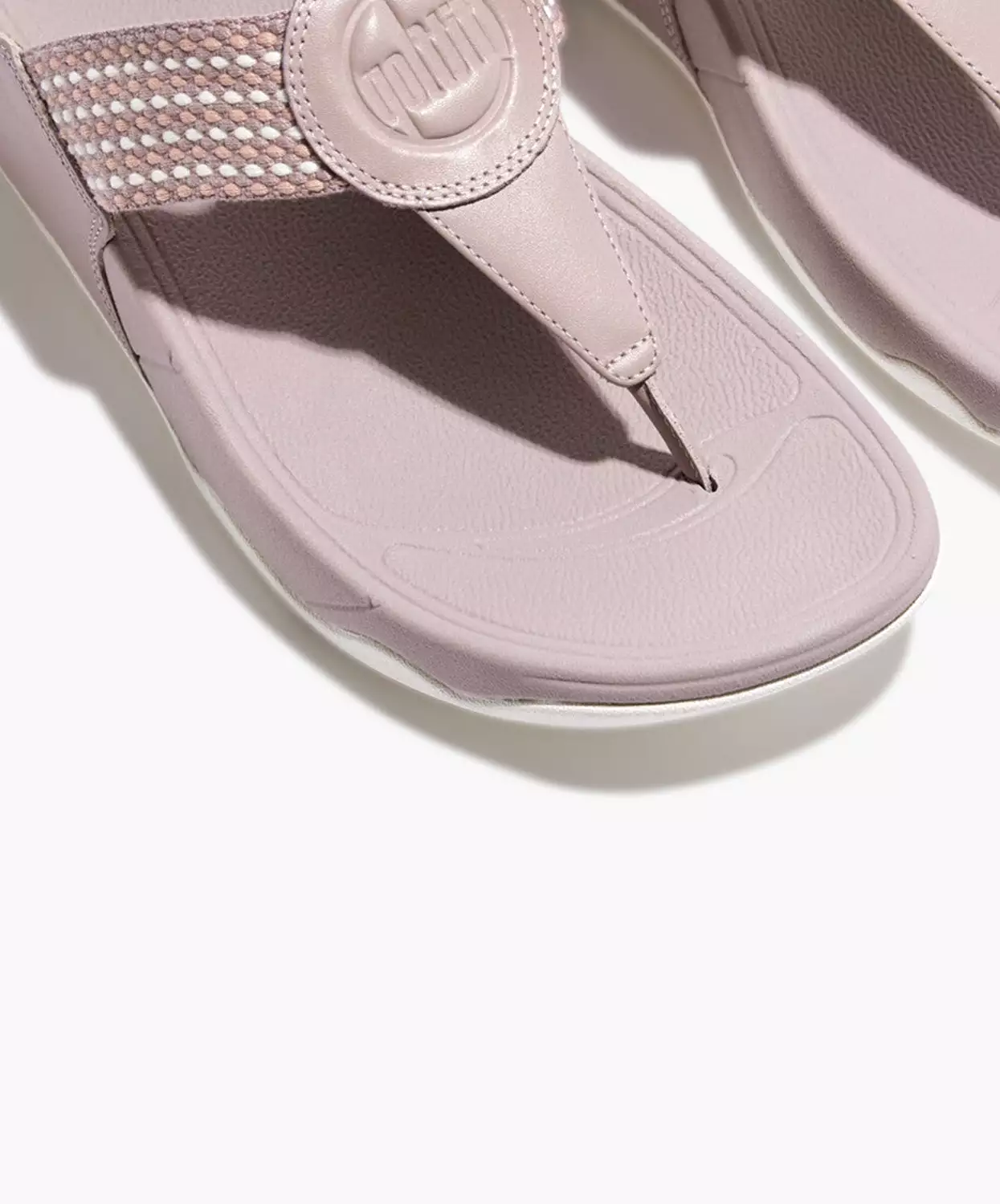 FitFlop Pink Sky Mix Walkstar Finestripe Webbing Toe-Post